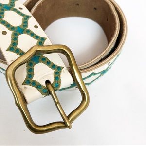 Lucky Brand | floral embroidered leather belt 30